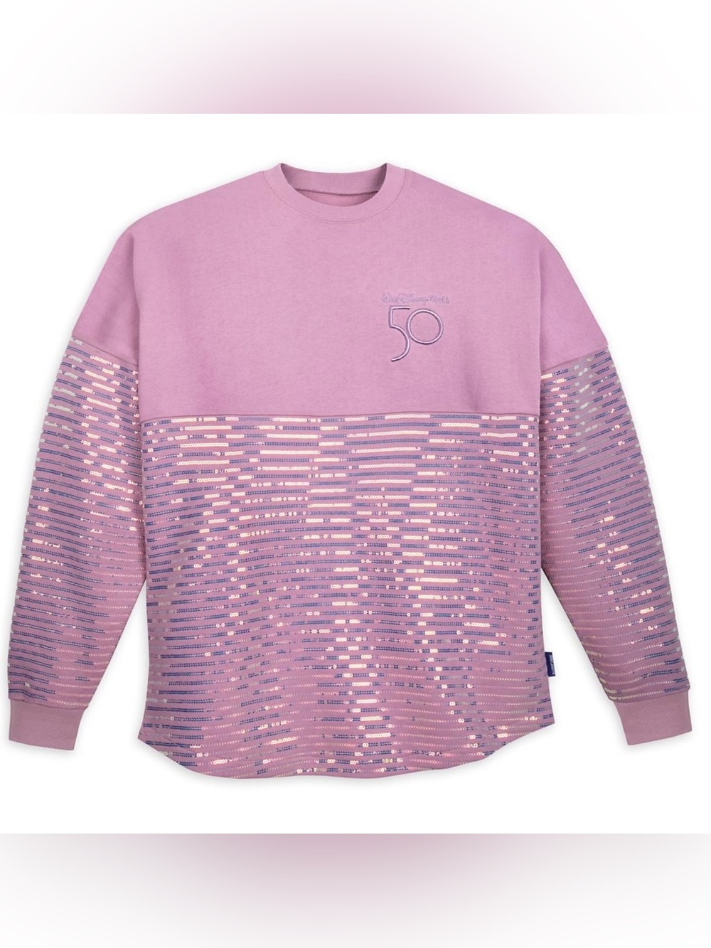 Walt Disney World 50th Anniversary Spirit Jersey XS Pink Sequin NWT